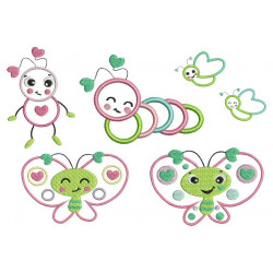 Stickserie - Frühlingskäfer Appli